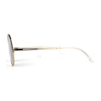 M10893 gold round metal sunglasses