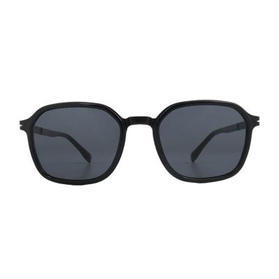 H10444 black square mixed-material sunglasses
