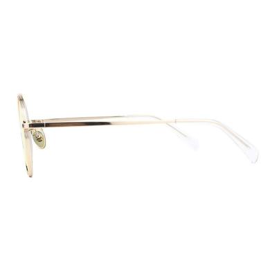 M10887 gold round metal sunglasses