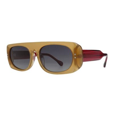A11045 honey amber square acetate sunglasses