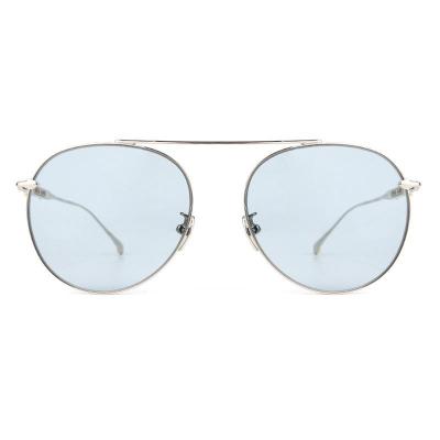 M10889 silver aviator metal sunglasses