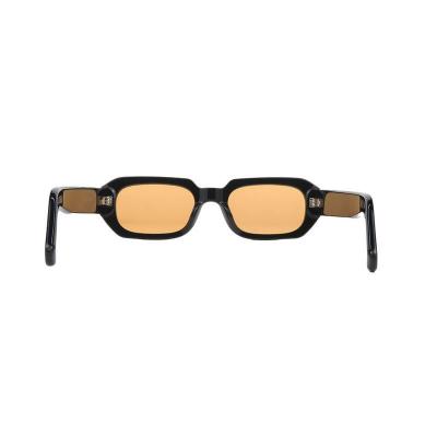 A11025 black geometric acetate sunglasses