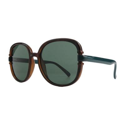 H10442 tortoiseshell brown aviator mixed-material sunglasses
