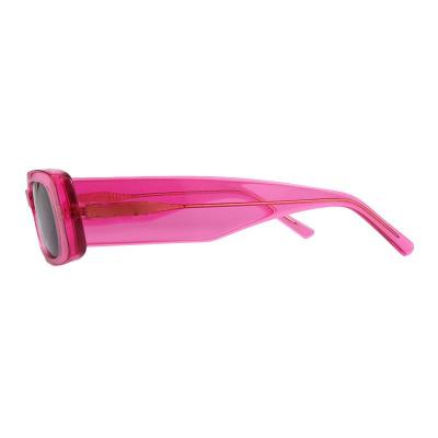 A10983 crystal pink square acetate sunglasses