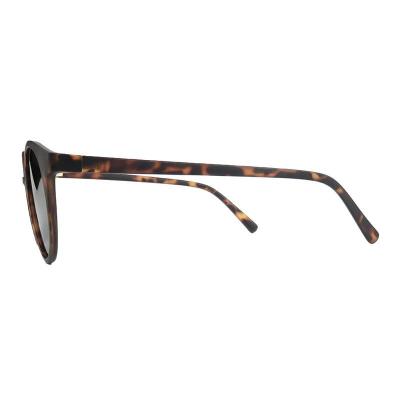 P10563 tortoiseshell round pc/tr90 sunglasses