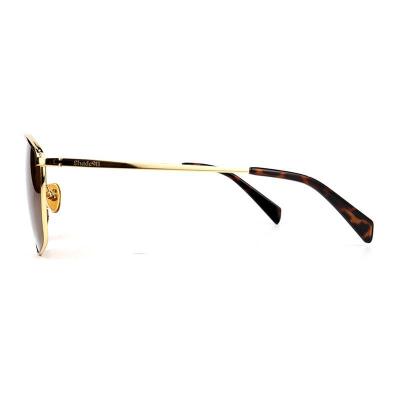 M10879 tortoise geometric metal sunglasses