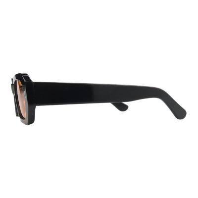 A11025 black geometric acetate sunglasses