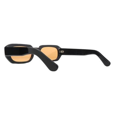 A11025 black geometric acetate sunglasses