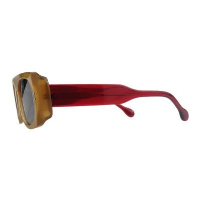 A11045 honey amber square acetate sunglasses