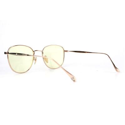 M10891 gold round metal sunglasses