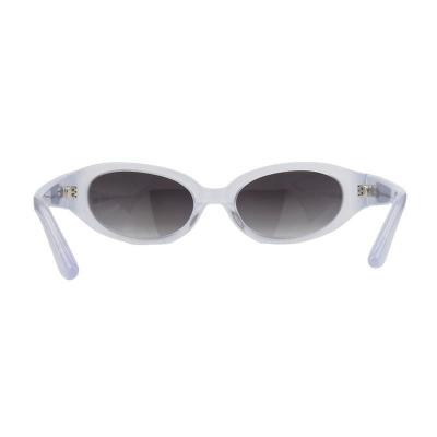 A11043 white oval acetate sunglasses