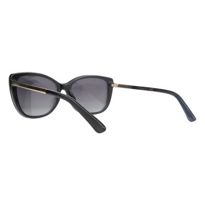 H10446 black cat eye mixed-material sunglasses