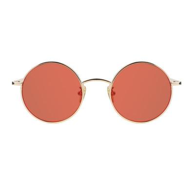 M10887 gold round metal sunglasses