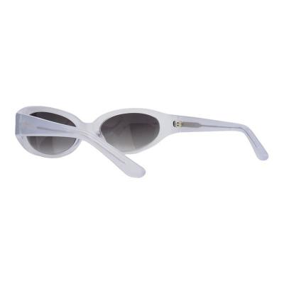 A11043 white oval acetate sunglasses