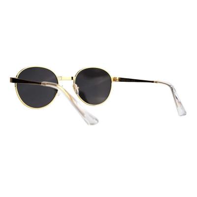 M10885 gold round metal sunglasses