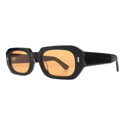 A11025 black geometric acetate sunglasses