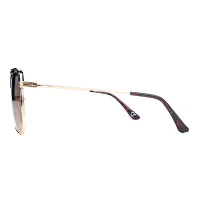 M10939 gold with black brow bar aviator metal sunglasses