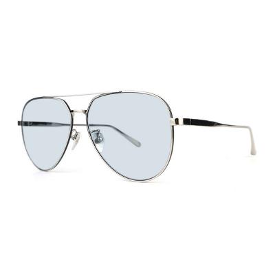 M10898 silver aviator metal sunglasses