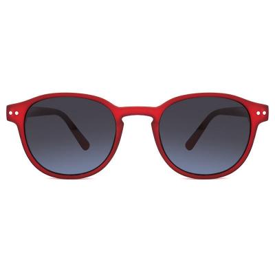 P10572 red round pc/tr90 sunglasses