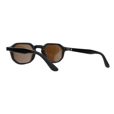 A11054 black geometric acetate sunglasses
