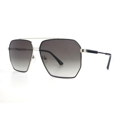 M10937 black with silver accents aviator metal sunglasses