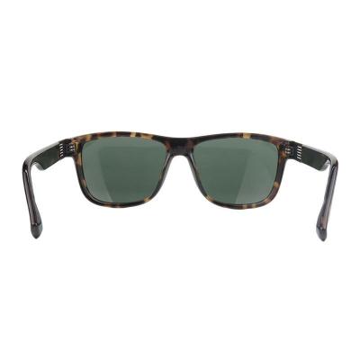 H10451 tortoiseshell (brown / amber / black mottled) wayfarer mixed-material sunglasses