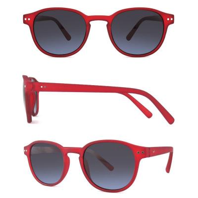 P10572 red round pc/tr90 sunglasses