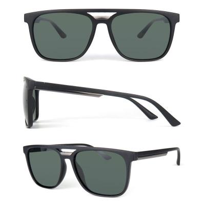P10566 matte black square pc/tr90 sunglasses