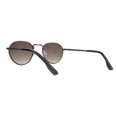 H10457 brown round mixed-material sunglasses