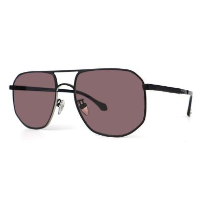 M10897 black aviator metal sunglasses