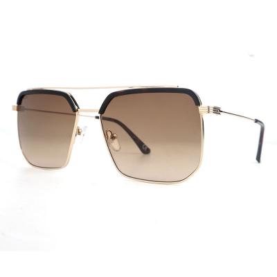 M10939 gold with black brow bar aviator metal sunglasses