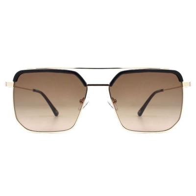 M10939 gold with black brow bar aviator metal sunglasses