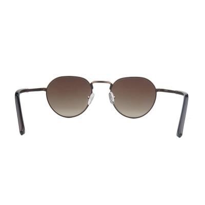 H10457 brown round mixed-material sunglasses