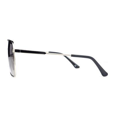 M10937 black with silver accents aviator metal sunglasses