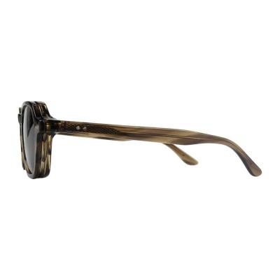 A11059 tortoise geometric acetate sunglasses