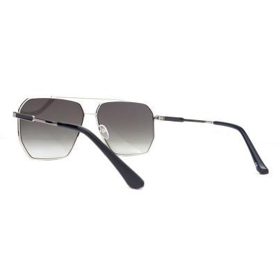 M10937 black with silver accents aviator metal sunglasses