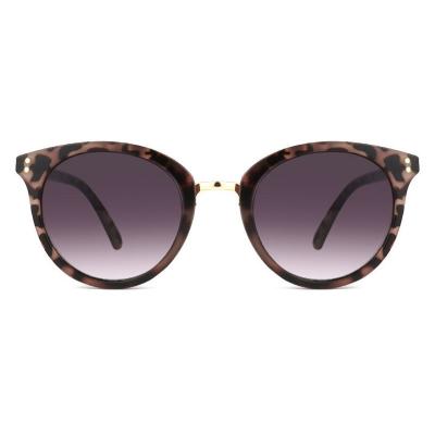 P10573 tortoiseshell round pc/tr90 sunglasses