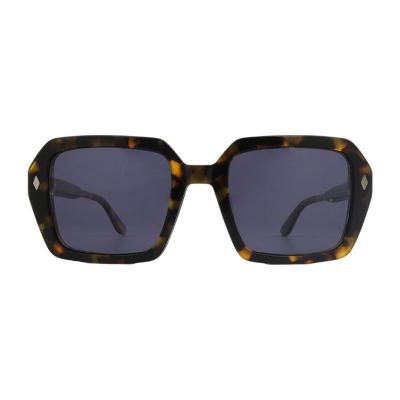 A11053 tortoise geometric acetate sunglasses