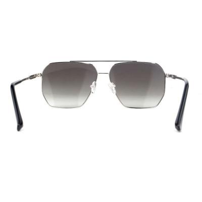 M10937 black with silver accents aviator metal sunglasses