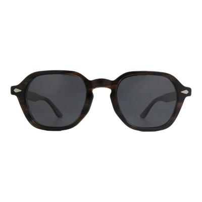 A11059 tortoise geometric acetate sunglasses