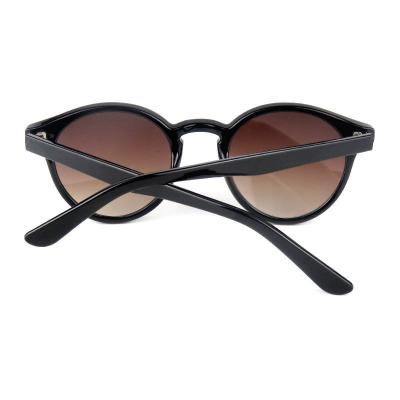 P10598 black round pc/tr90 sunglasses