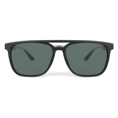 P10566 matte black square pc/tr90 sunglasses