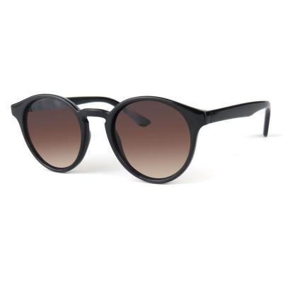 P10598 black round pc/tr90 sunglasses