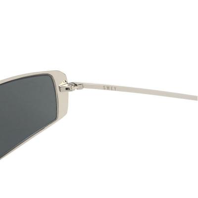M10908 silver geometric metal sunglasses