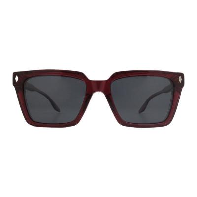 A11055 burgundy square acetate sunglasses