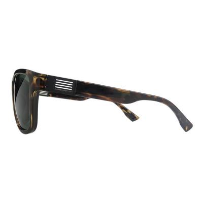 H10451 tortoiseshell (brown / amber / black mottled) wayfarer mixed-material sunglasses