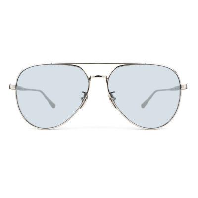 M10898 silver aviator metal sunglasses