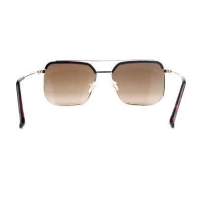 M10939 gold with black brow bar aviator metal sunglasses