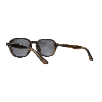 A11059 tortoise geometric acetate sunglasses
