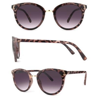 P10573 tortoiseshell round pc/tr90 sunglasses